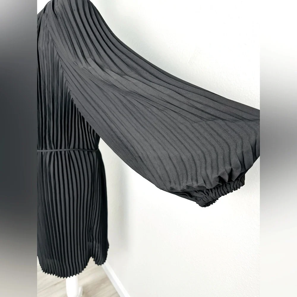 Banana Republic Factory Long Sleeve Pleated Mini Dress Size XL - Picture 6 of 11